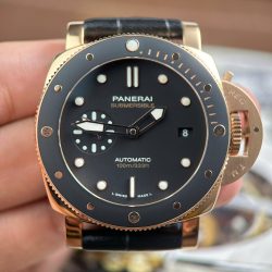 Đồng Hồ Panerai Submersible PAM974 Replica 11 Mặt Đen Vỏ Mạ Vàng Hồng Xưởng VS 42mm (2)