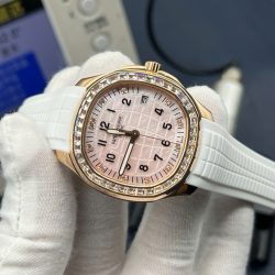 Đồng Hồ Patek Philippe Aquanaut 5268R Dây Cao Su Màu Trắng Máy Cơ Xưởng PPF 38,8mm (1)