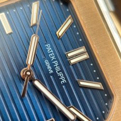 Đồng Hồ Patek Philippe Cubitus 5821 Demi Vàng Hồng Mặt Xanh Dương Tinh Chỉnh Nhà Máy 45mm (2)