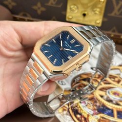 Đồng Hồ Patek Philippe Cubitus 5821 Demi Vàng Hồng Mặt Xanh Dương Tinh Chỉnh Nhà Máy 45mm (2)