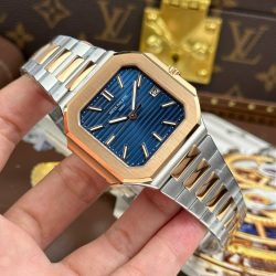 Đồng Hồ Patek Philippe Cubitus 5821 Demi Vàng Hồng Mặt Xanh Dương Tinh Chỉnh Nhà Máy 45mm (2)