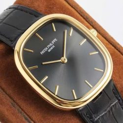 Đồng Hồ Patek Philippe Ellipse 5738R Replica 11 Mặt Đen Dây Da 34x39mm (2)