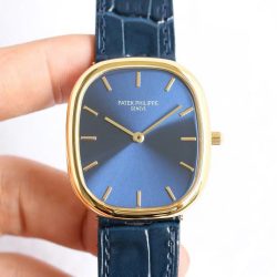 Đồng Hồ Patek Philippe Ellipse 5738R Replica 11 Mặt Xanh Dương Dây Da 34x39mm (2)