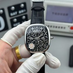 Đồng Hồ Patek Philippe Golden Ellipse 5738 Grand Feu Black Enamel Nhà Máy OM 34,5x39,5mm (1)
