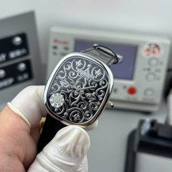 Đồng Hồ Patek Philippe Golden Ellipse 5738 Grand Feu Black Enamel Nhà Máy OM 34,5x39,5mm (1)