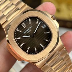 Đồng Hồ Patek Philippe Nautilus 5711 Mặt Nâu Replica 11 Mạ Vàng Hồng Máy Khắc Xưởng BBF 40mm (2)