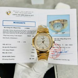 Đồng Hồ Patek Philippe Nautilus 7118 Replica 11 Mặt Trắng Viền Đính Kim Cương Moissanite 35 (2)