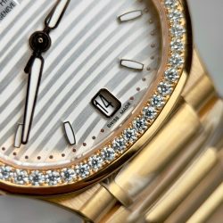 Đồng Hồ Patek Philippe Nautilus 7118 Replica 11 Mặt Trắng Viền Đính Kim Cương Moissanite 35 (2)