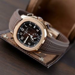 Đồng Hồ Patek Philippe Replica 11 Aquanaut 5968G Màu Nâu Dây Cao Su 42 (2)