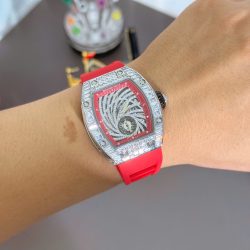 Đồng Hồ Richard Mille RM51-02 Màu Đỏ Replica 11 Máy Cơ Đính Đá Baguette 40mm (1)