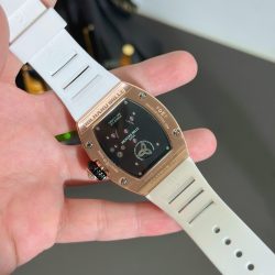 Đồng Hồ Richard Mille RM51-02 Màu Trắng Replica 11 Mạ Vàng Hồng Máy Cơ Tự Động 40mm (1)