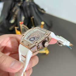 Đồng Hồ Richard Mille RM51-02 Màu Trắng Replica 11 Mạ Vàng Hồng Máy Cơ Tự Động 40mm (1)