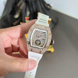 Đồng Hồ Richard Mille RM51-02 Màu Trắng Replica 11 Mạ Vàng Hồng Máy Cơ Tự Động 40mm (1)
