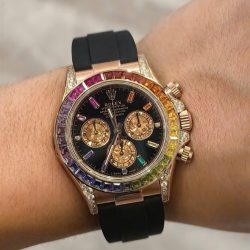 Đồng Hồ Rolex Cosmograph Daytona Rainbow 116595RBOW Nhà Máy FH 154 Grams 40mm (2)