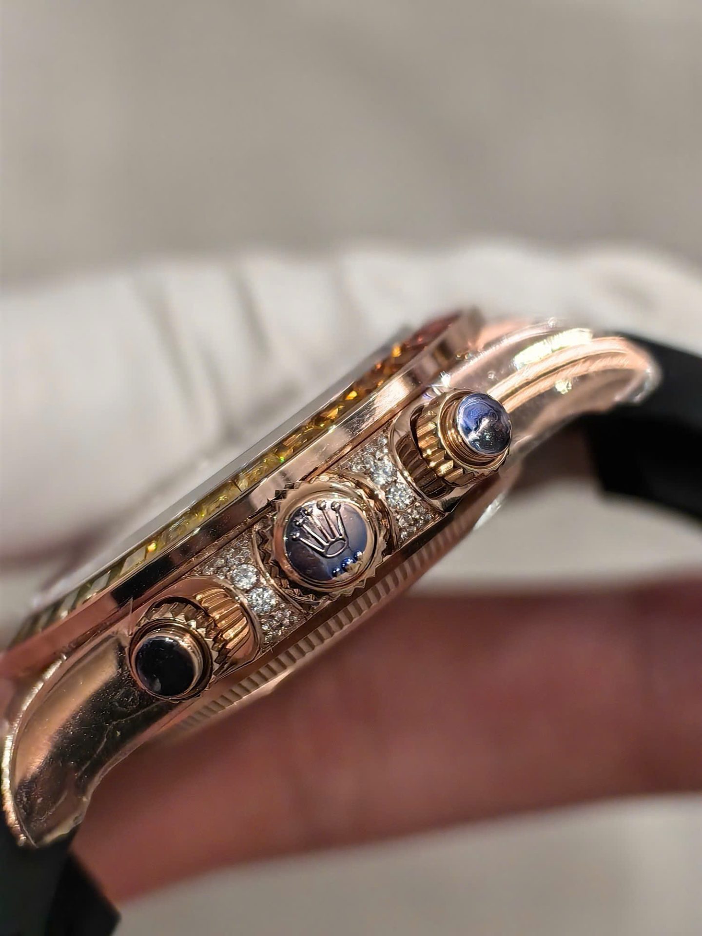 Đồng Hồ Rolex Cosmograph Daytona Rainbow 116595RBOW Nhà Máy FH 154 Grams 40mm (9) Đồng Hồ Rolex Cosmograph Daytona Rainbow 116595RBOW Nhà Máy FH 154 Grams 40mm (2)