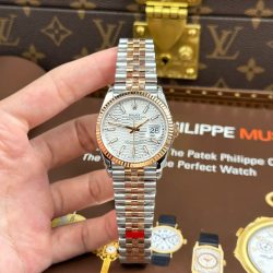 Đồng Hồ Rolex DateJust 126231 Chế Tác Mặt Trắng Họa Tiết Nếp Gấp Nhà Máy VS 36mm (2)