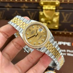 Đồng Hồ Rolex DateJust 126231 Replica 11 Mặt Số Xếp Gạch Viền Đính Đá Xưởng VS 36mm (2)