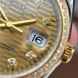 Đồng Hồ Rolex DateJust 126231 Replica 11 Mặt Số Xếp Gạch Viền Đính Đá Xưởng VS 36mm (2)