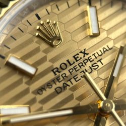 Đồng Hồ Rolex DateJust 126231 Replica 11 Màu Demi Vàng Mặt Xếp Gạch Cọc Số Dạ Quang Xưởng VS 36mm (2)