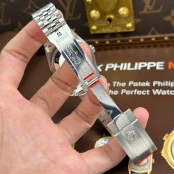 Đồng Hồ Rolex DateJust 126234 Replica Cao Cấp Mặt Xanh Họa Tiết Lá Cây Cọc Số Đá Xưởng VS 36mm (2)