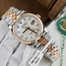 Đồng Hồ Rolex DateJust Mặt MOP Chế Tác Bọc Vàng Hồng 18K Nhà Máy GM 36mm (2)