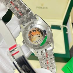 Đồng Hồ Rolex DateJust Replica 11 Mặt Bạc Viền Đính Kim Cương Moissnaite Xưởng Clean 41mm (2)