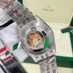 Đồng Hồ Rolex DateJust Replica 11 Mặt Đen Viền Đính Kim Cương Moissnaite Nhà Máy Clean 41mm (2)