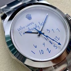 Đồng Hồ Rolex DateJust Who Cares I'm Already late Replica 11 Mặt Trắng Máy Cơ Thụy Sỹ 41mm (2)