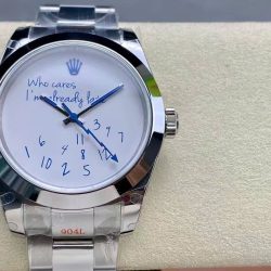 Đồng Hồ Rolex DateJust Who Cares I'm Already late Replica 11 Mặt Trắng Máy Cơ Thụy Sỹ 41mm (2)