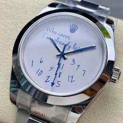 Đồng Hồ Rolex DateJust Who Cares I'm Already late Replica 11 Mặt Trắng Máy Cơ Thụy Sỹ 41mm (2)