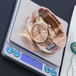 Đồng Hồ Rolex Day-Date 128235 Replica 11 Mạ Vàng Hồng Trọng Lượng 156 Gram Xưởng QF 36mm (2)