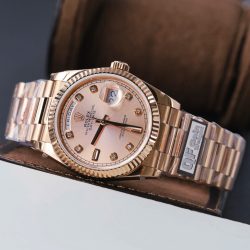 Đồng Hồ Rolex Day-Date 128235 Replica 11 Mạ Vàng Hồng Trọng Lượng 156 Gram Xưởng QF 36mm (2)