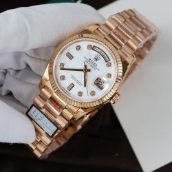 Đồng Hồ Rolex Day-Date 128235 Replica 11 Mặt MOP Trọng Lượng 156gram Nhà Máy QF 36mm (2)