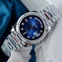 Đồng Hồ Rolex Day-Date 128239 Replica 11 Mặt Xanh Ombre Trọng Lượng ~157 Gram Xưởng QF 36mm (1)