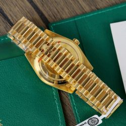 Đồng Hồ Rolex Day-Date Mặt MOP Chế Tác Bọc Vàng 18K Viền Đính Kim Cương Moissanite Xưởng GM 40mm (2)