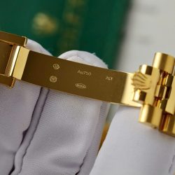 Đồng Hồ Rolex Day-Date Replica 11 Mặt Đen Họa Tiết Ô Vuông Bọc Vàng 18K Xưởng GM 40mm (2)