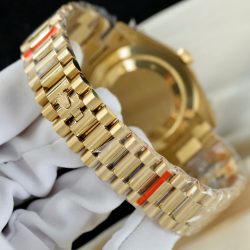 Đồng Hồ Rolex Day-Date Replica Cao Cấp Mặt Đen Cọc Số Đính Đá Xưởng GM 40mm (2)