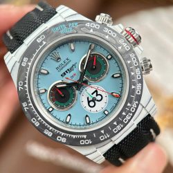 Đồng Hồ Rolex Daytona DiW Ferrari Replica 11 Mặt Tiffany Vỏ Carbon Trắng Siêu Nhẹ 40mm (2)