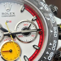 Đồng Hồ Rolex Daytona DiW Ferrari Replica 11 Vỏ Carbon Trắng Siêu Nhẹ 40mm (2)
