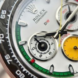 Đồng Hồ Rolex Daytona DiW Ferrari Replica 11 Vỏ Carbon Trắng Siêu Nhẹ 40mm (2)