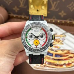Đồng Hồ Rolex Daytona DiW Ferrari Replica 11 Vỏ Carbon Trắng Siêu Nhẹ 40mm (2)