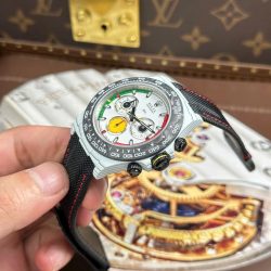 Đồng Hồ Rolex Daytona DiW Ferrari Replica 11 Vỏ Carbon Trắng Siêu Nhẹ 40mm (2)