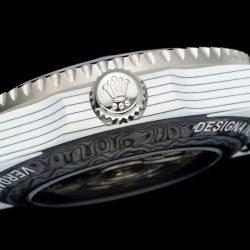 Đồng Hồ Rolex GMT-Master II DiW Replica 11 Vỏ Carbon Trắng Mặt Xám 40mm (2)