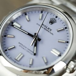 Đồng Hồ Rolex Oyster Perpetual 126000 Replica 11 Mặt Số Màu Hoa Oải Hương Nhà Máy VS 36mm (2)