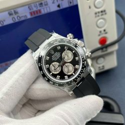 Đồng Hồ Rolex Replica 11 Cosmograph Daytona 126519LN Mặt Đen Dây Oysterflex Nhà Máy QF 40mm (2)