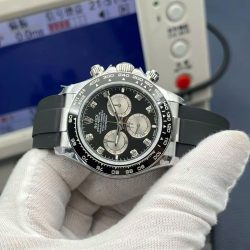 Đồng Hồ Rolex Replica 11 Cosmograph Daytona 126519LN Mặt Đen Dây Oysterflex Nhà Máy QF 40mm (2)