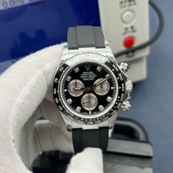 Đồng Hồ Rolex Replica 11 Cosmograph Daytona 126519LN Mặt Đen Dây Oysterflex Nhà Máy QF 40mm (2)