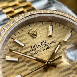 Đồng Hồ Rolex Replica 11 DateJust 126231 Mặt Số Xếp Gạch Viền Đính Đá Xưởng VS 36mm (2)