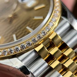 Đồng Hồ Rolex Replica 11 DateJust 126231 Mặt Số Xếp Gạch Viền Đính Đá Xưởng VS 36mm (2)
