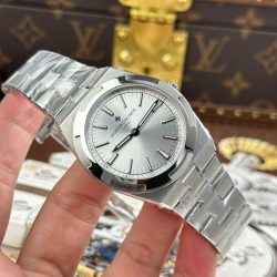 Đồng Hồ Vacheron Constantin Overseas Ultra-Thin 2000V Chế Tác Mặt Trắng Máy Cơ Thụy Sỹ Xưởng 8F 40mm (2)
